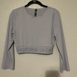 Lavender VS Victoria Sport Long Sleeve Crop Top